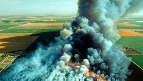 Image showing impacts of stubble burning to global warming and climate change